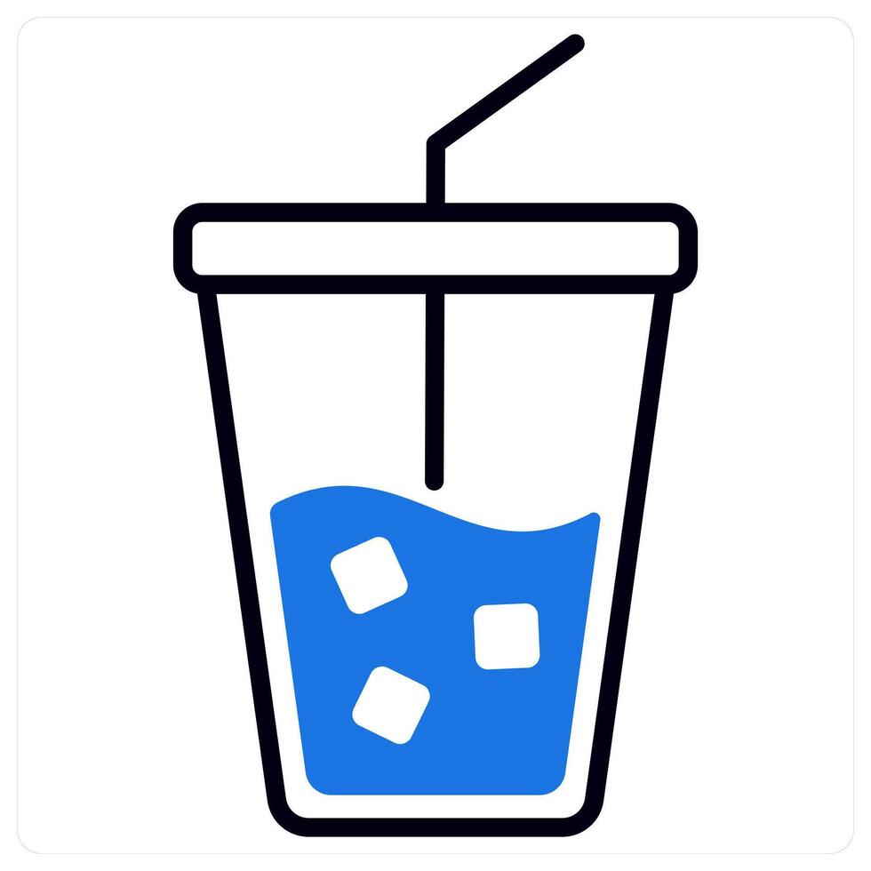 Soft Drink icon in blue color vector