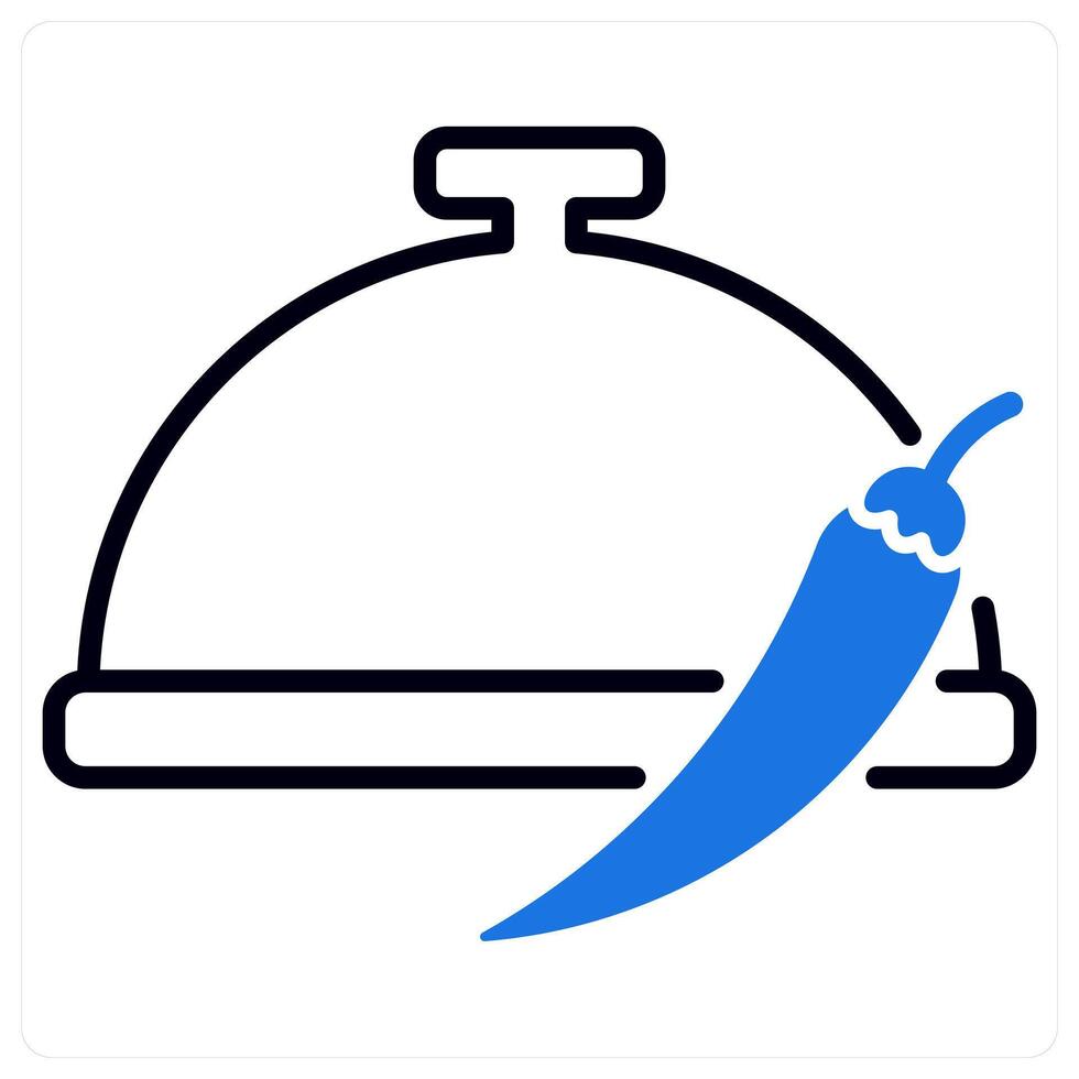 Spicy Food icon in blue color vector