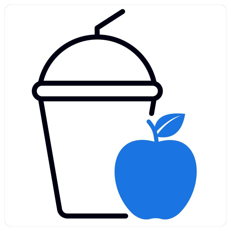 Fruit Juice icon in blue color vector