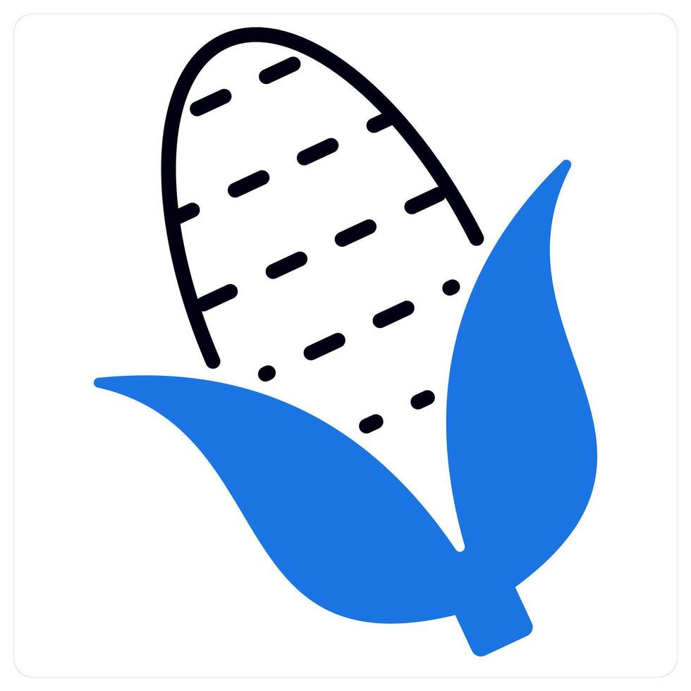 Corn icon in blue color vector