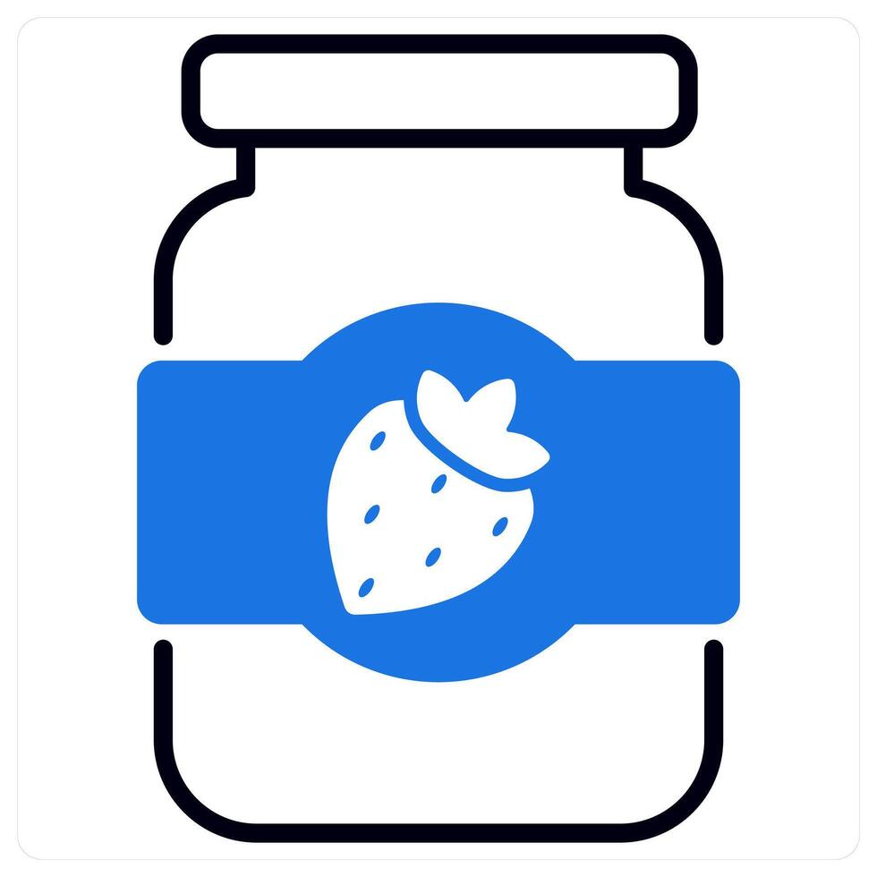 Jam icon in blue color vector