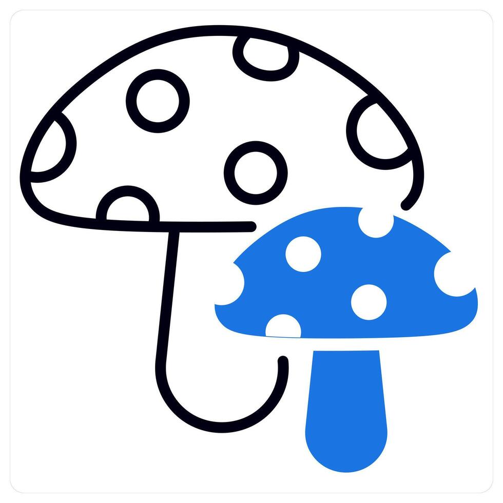 Mushrooms icon in blue color vector