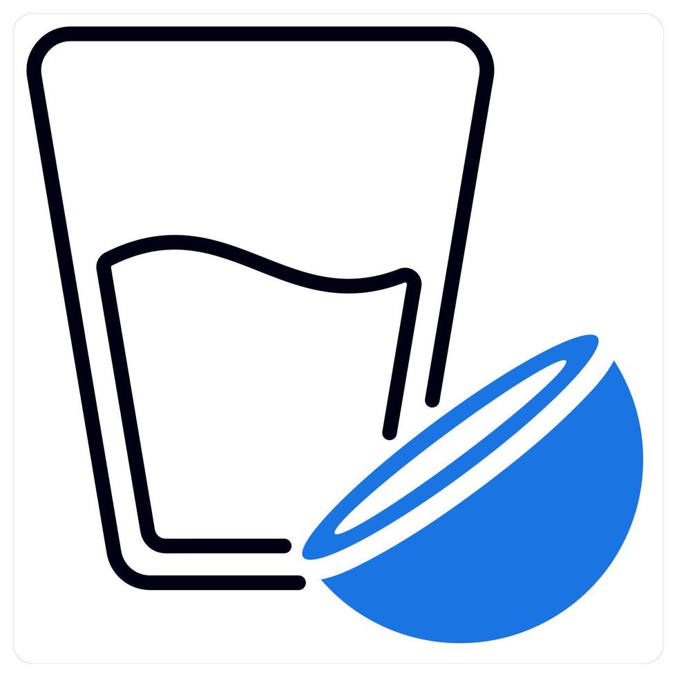 Coconut Milk icon in blue color vector