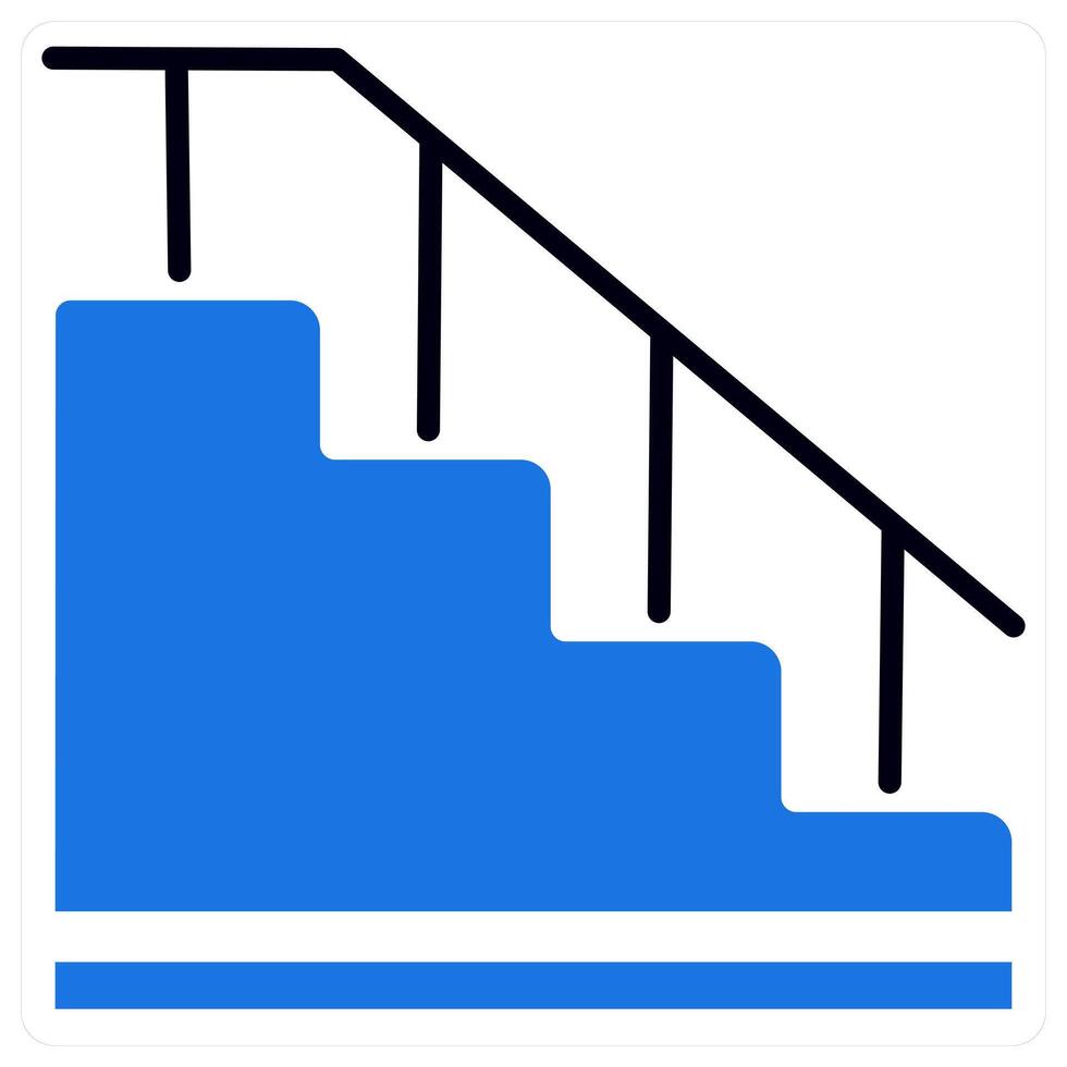 Staircase icon in blue color vector