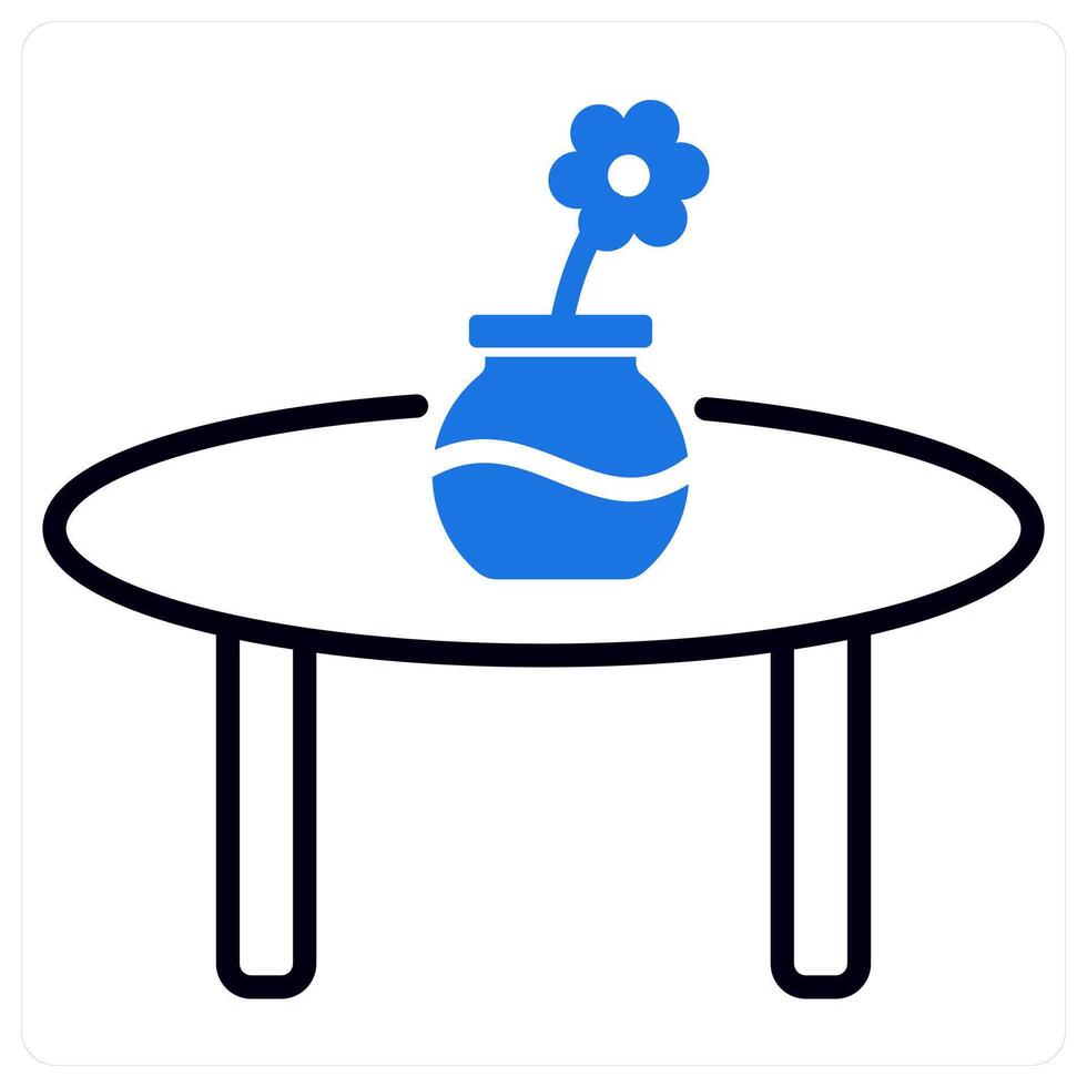 Table icon in blue color vector