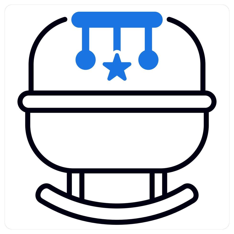 Cradle icon in blue color vector