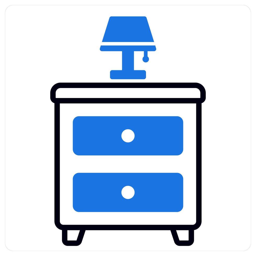 Side Table icon in blue color vector