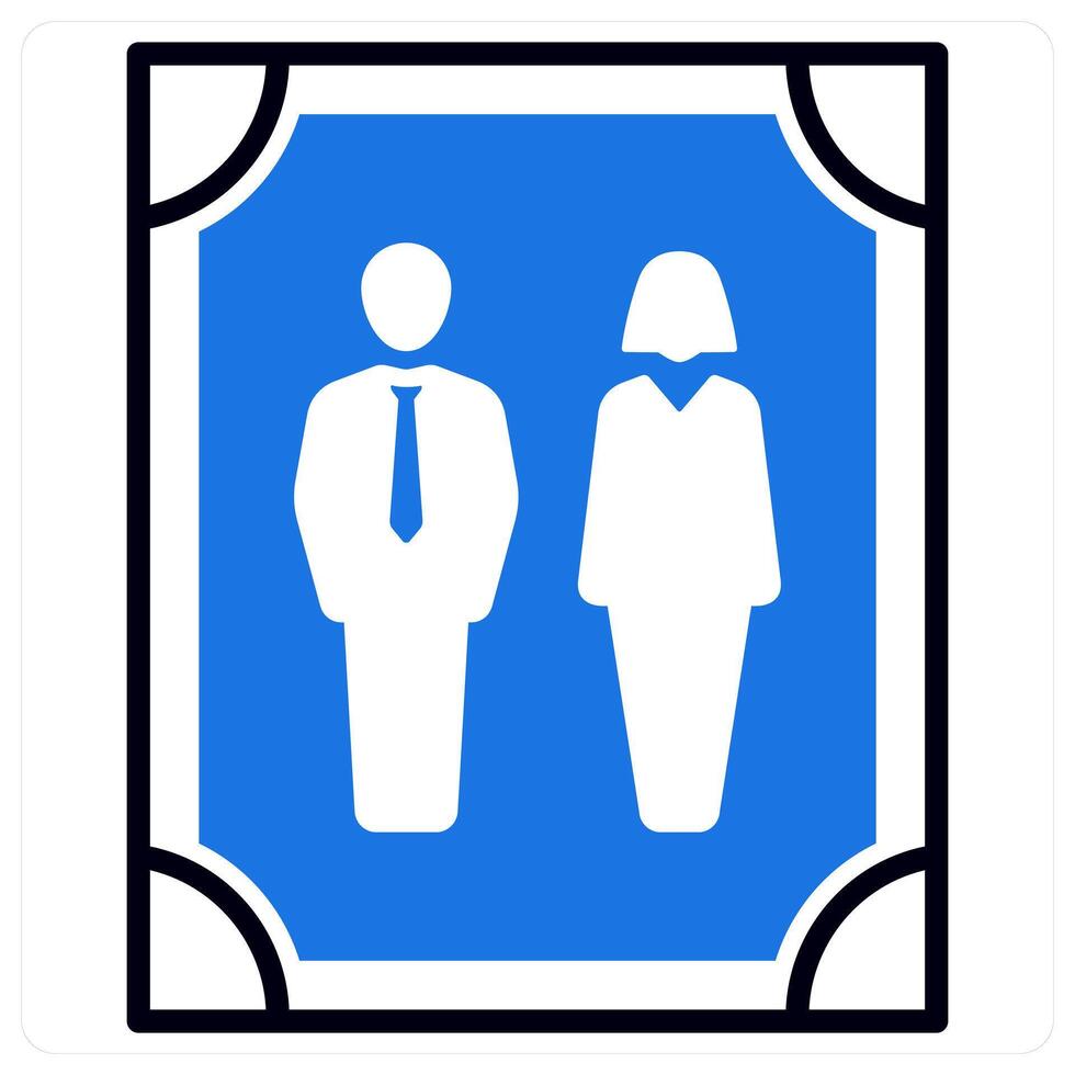 Photo Frame icon in blue color vector