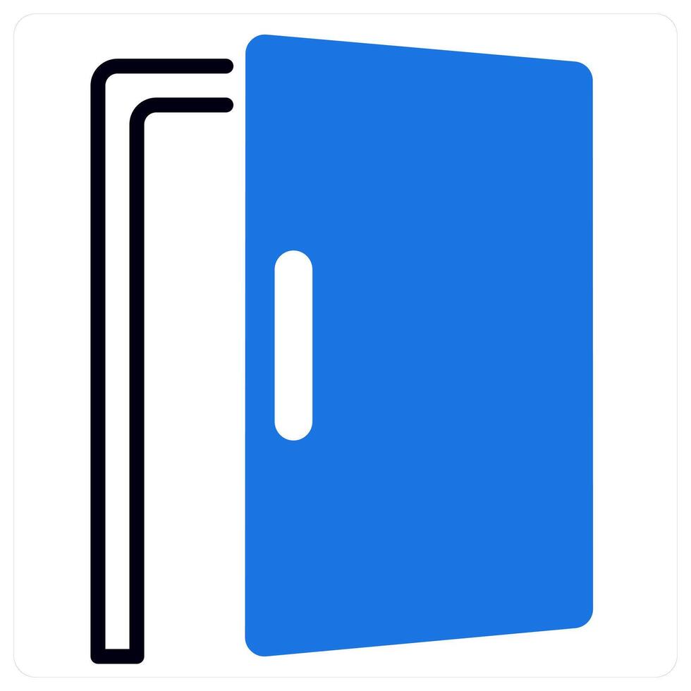 Door icon in blue color vector