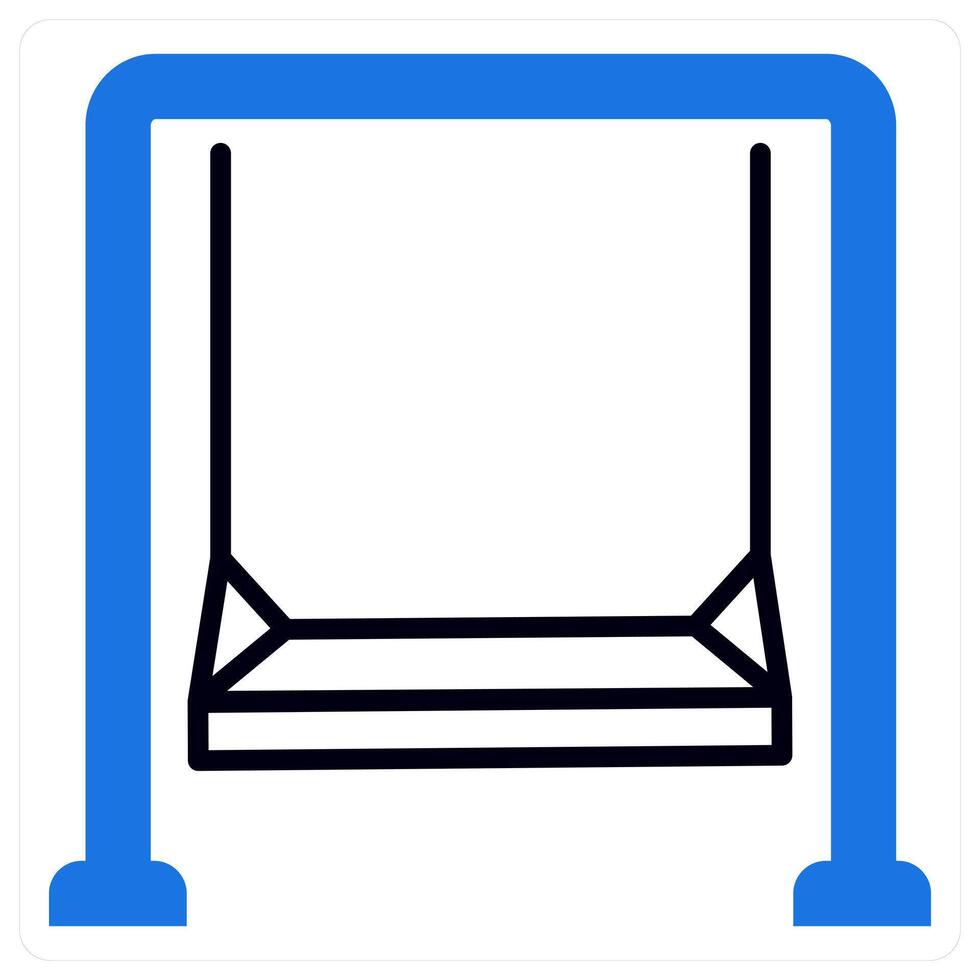 Swing icon in blue color vector