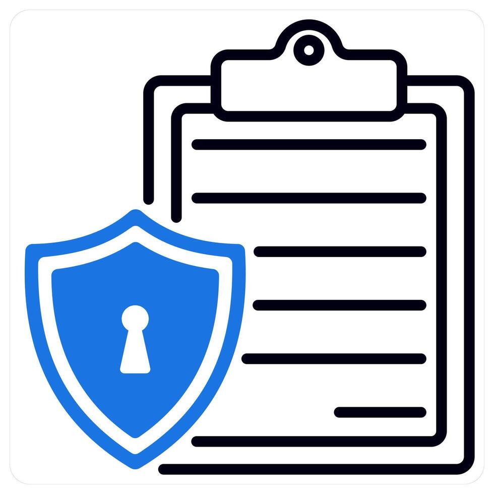 Privacy Policy icon in blue color vector