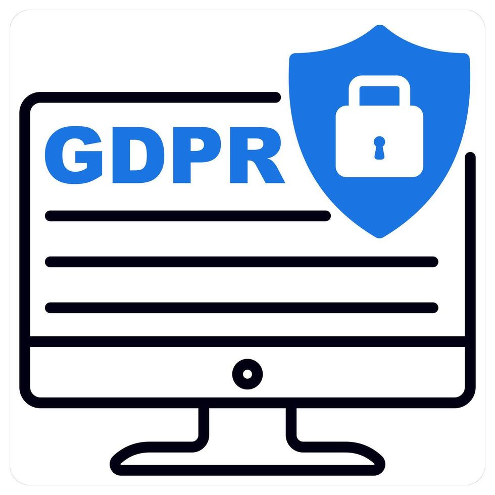 Gdpr Site icon in blue color vector
