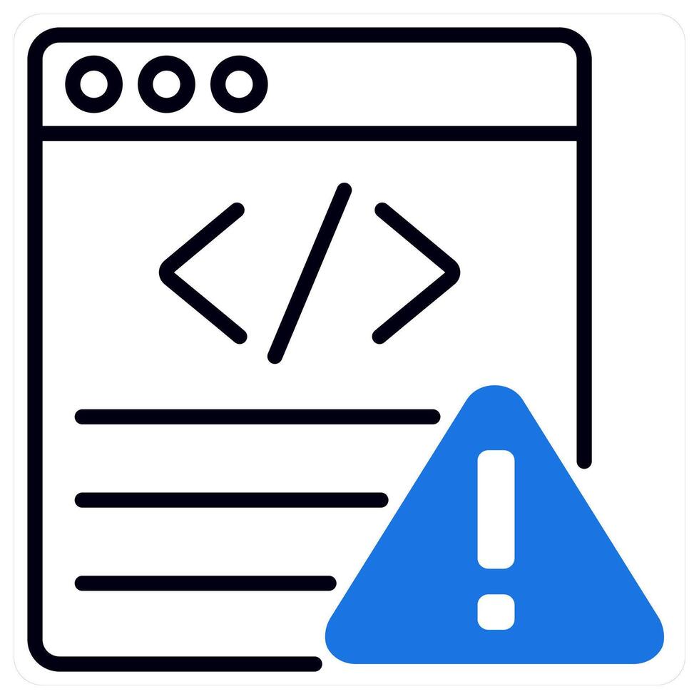 Website Error icon in blue color vector