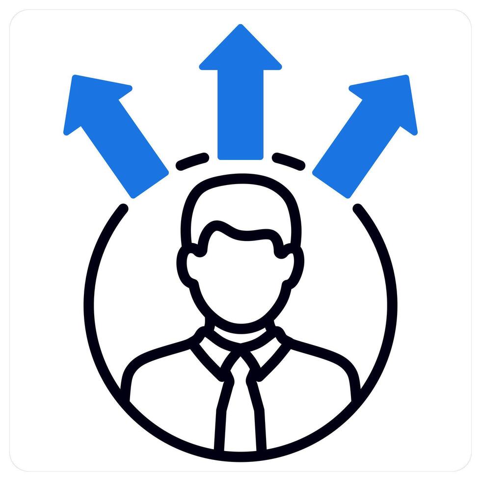 Profiling icon in blue color vector