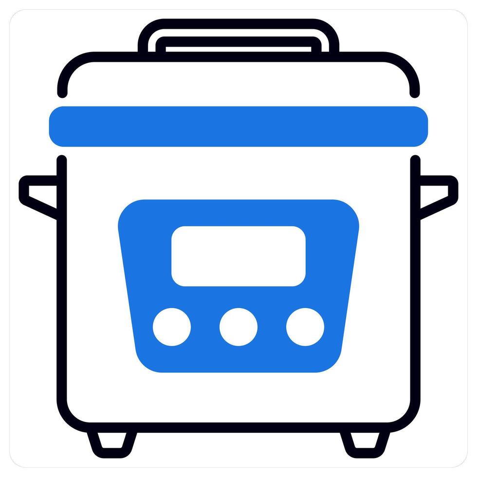 Electric Cooker icon in blue color vector