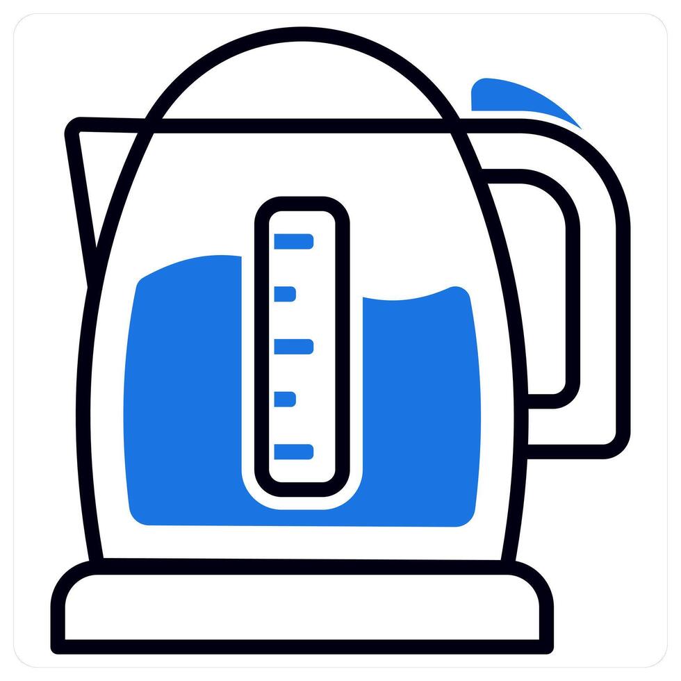 Electric Kettle icon in blue color vector