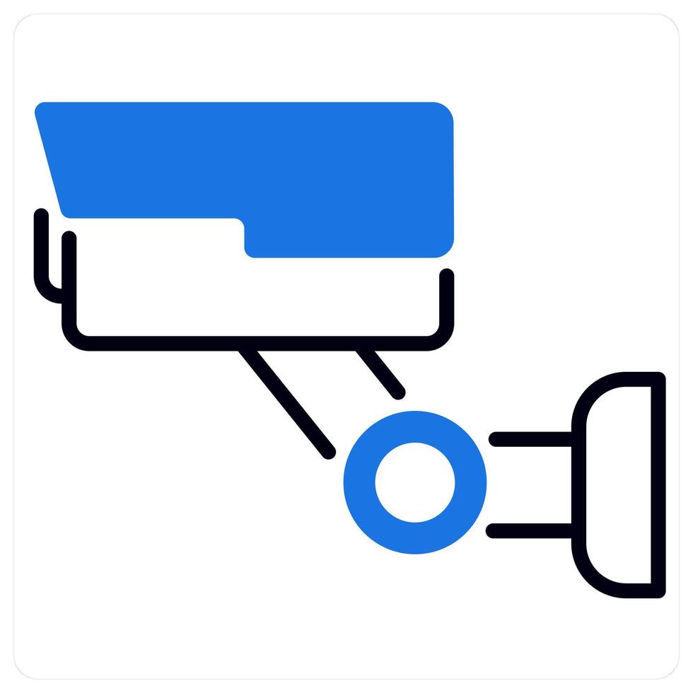 CCTV icon in blue color vector
