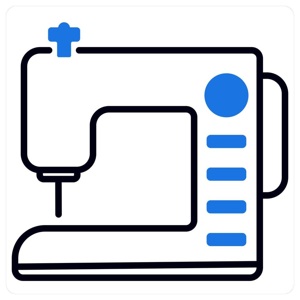 Sewing Machine icon in blue color vector