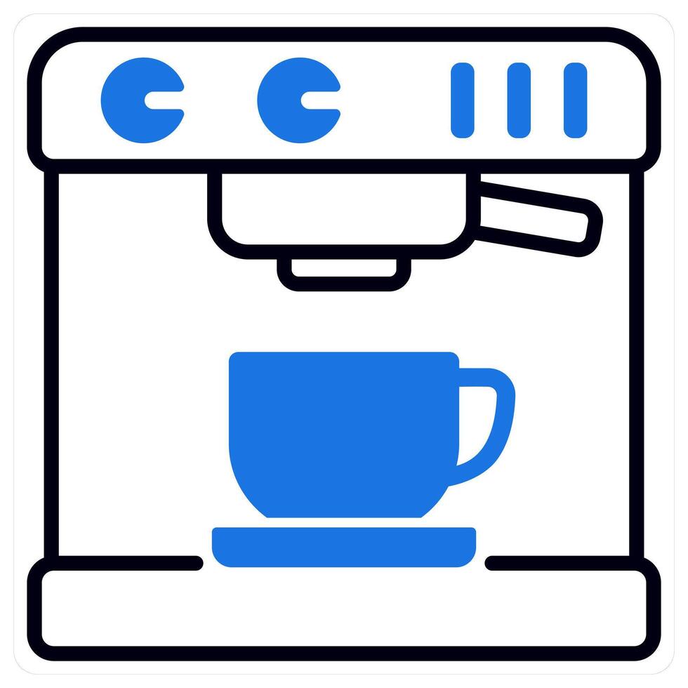 Coffee Maker icon in blue color vector