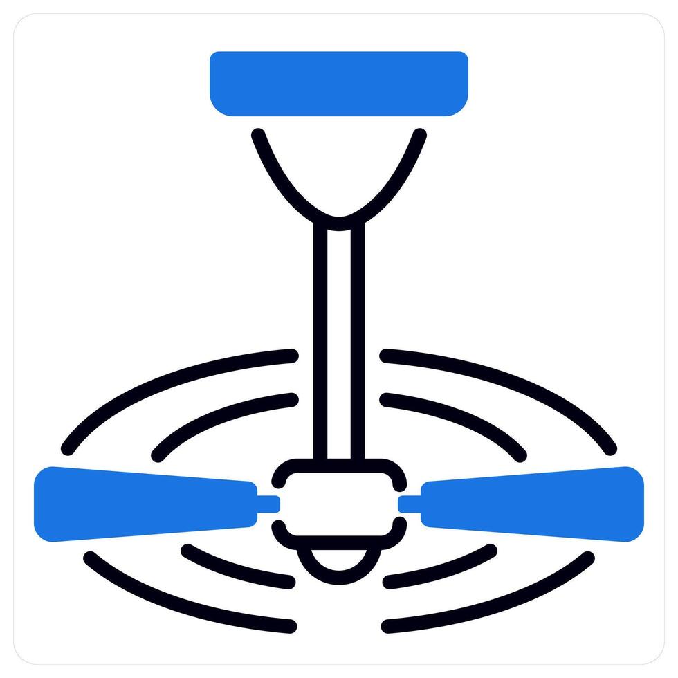 Ceiling Fan icon in blue color vector