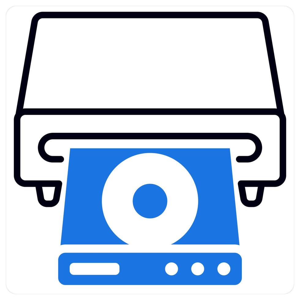 CD Player icon in blue color vector