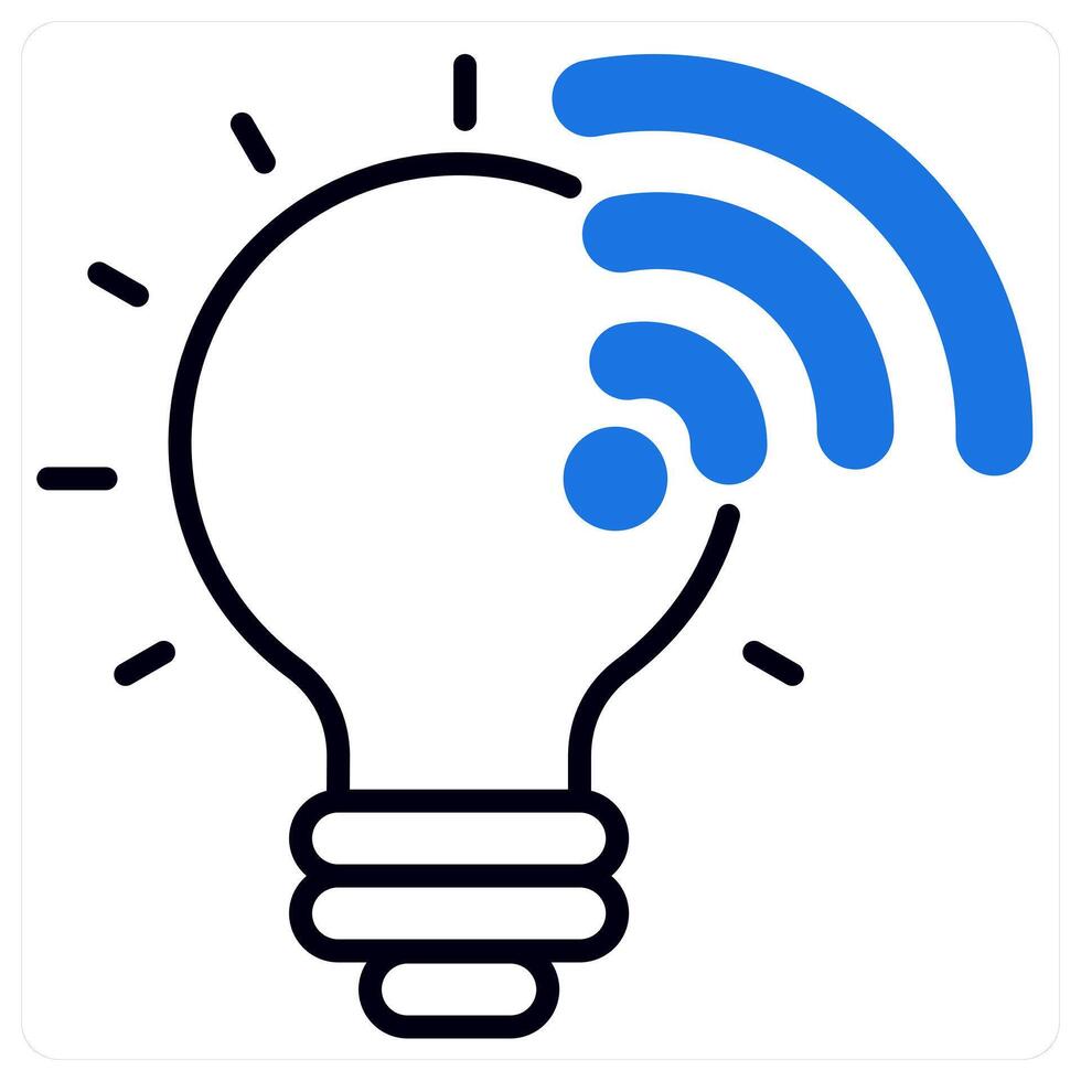 Smart Light icon in blue color vector