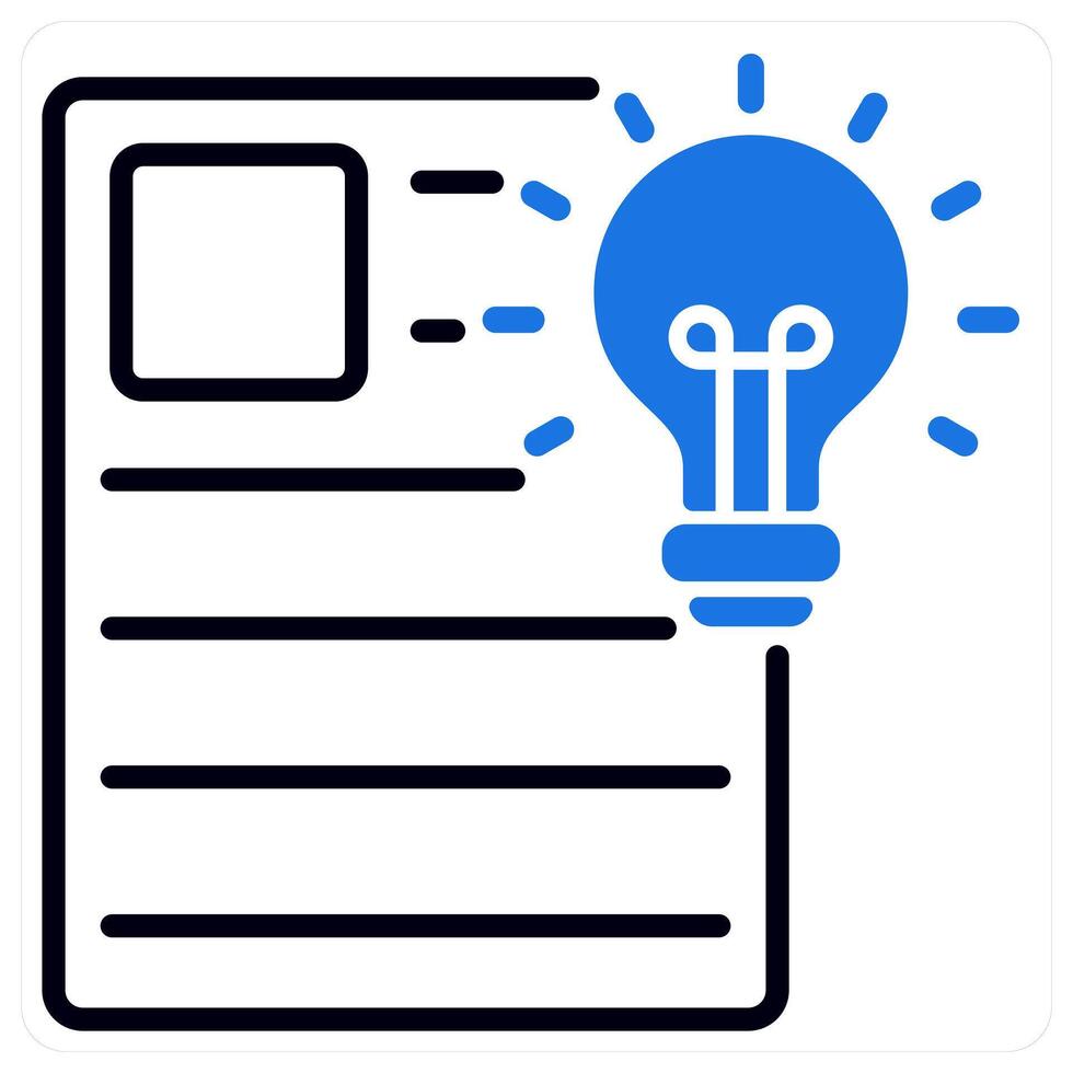 Creative Content icon in blue color vector