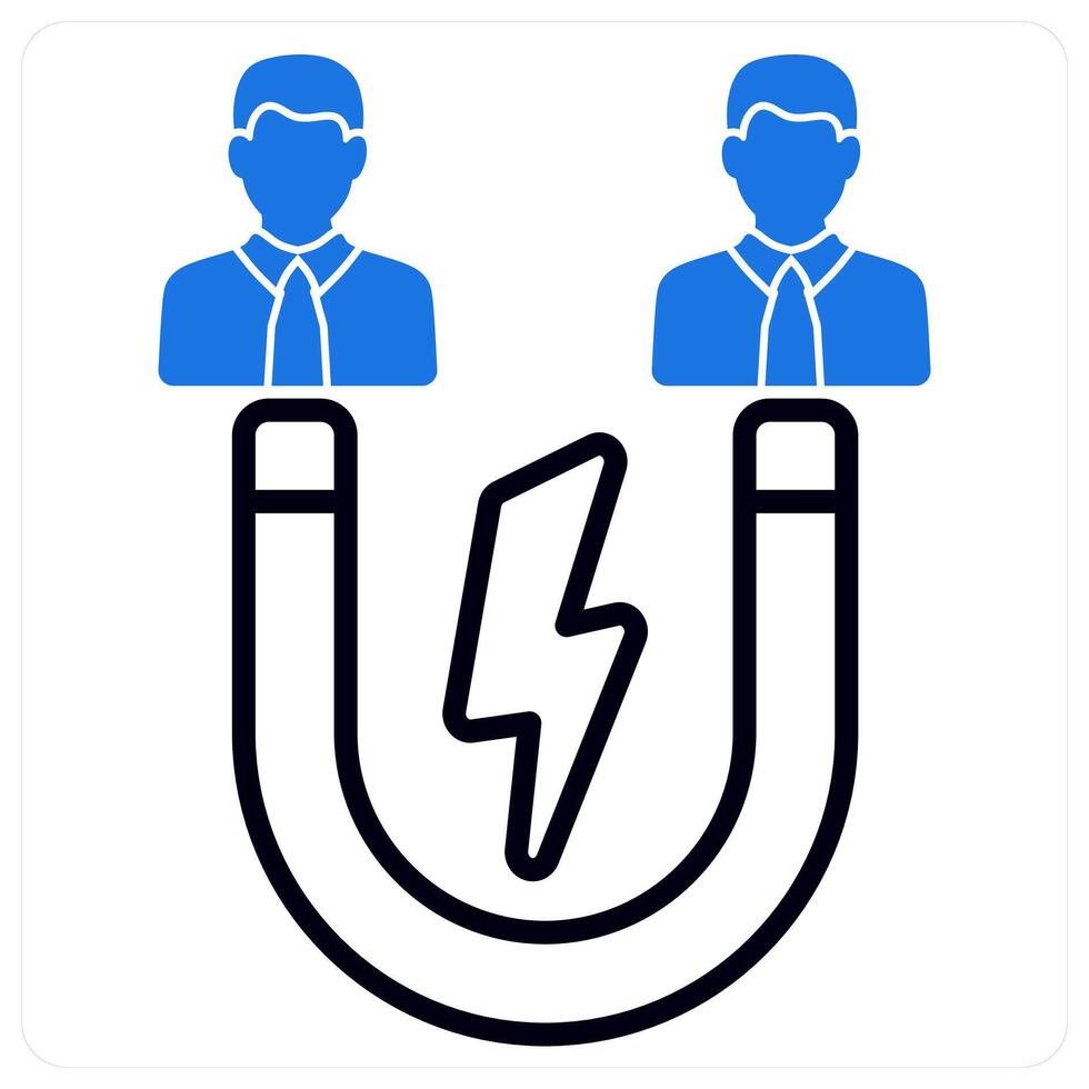 Attractive icon in blue color vector