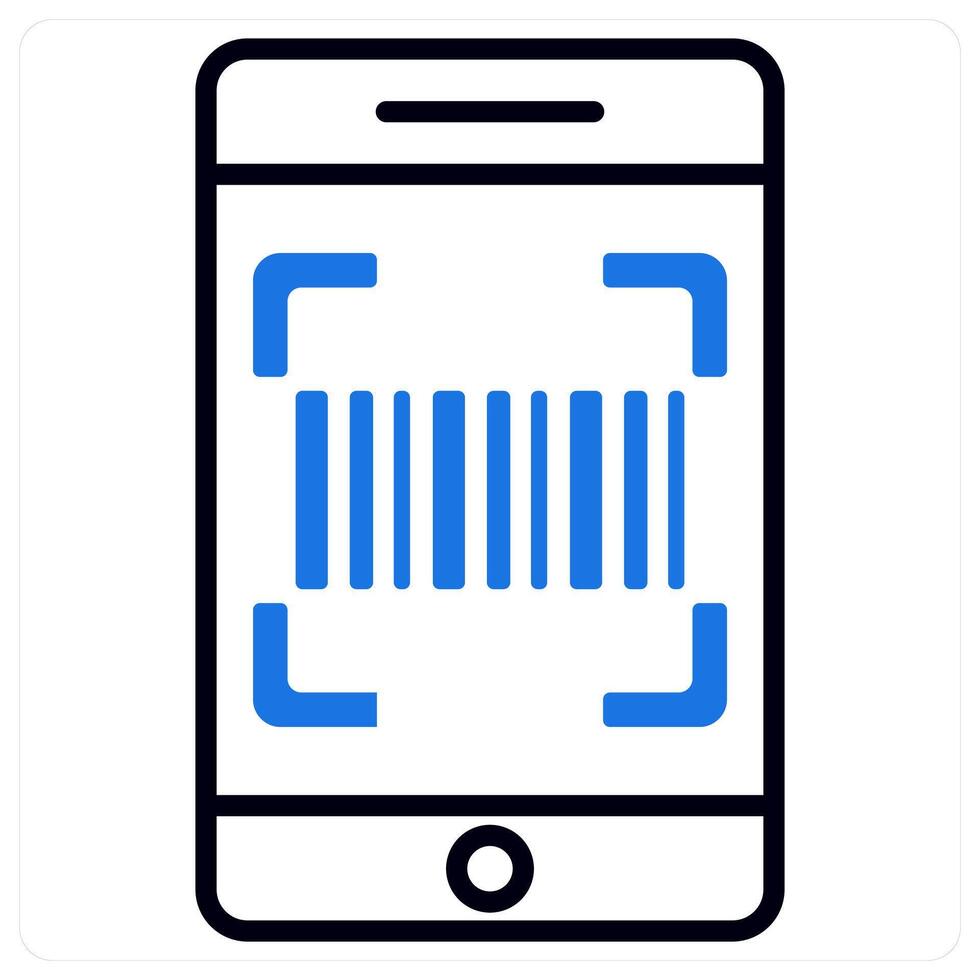 Scan icon in blue color vector