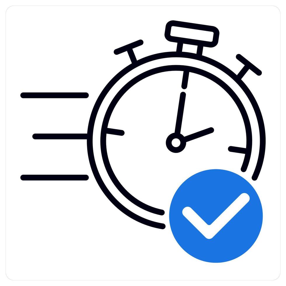 Quick Response icon in blue color vector