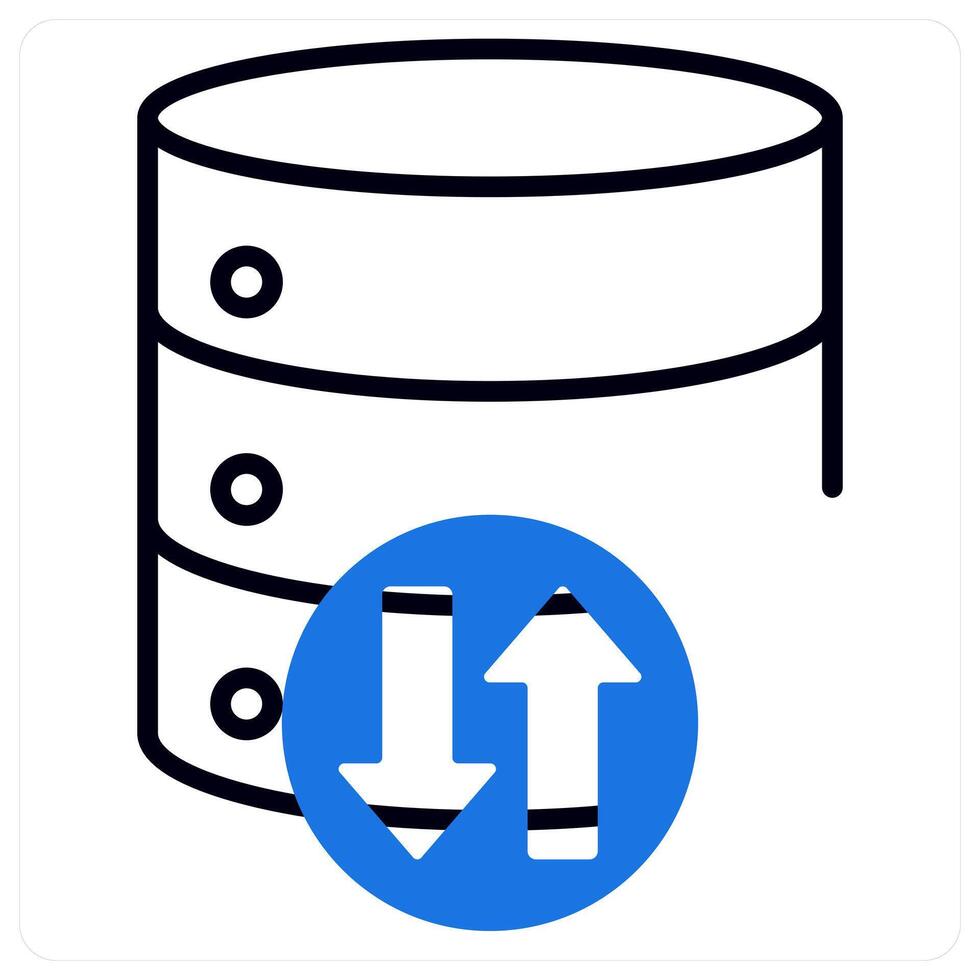 Big Data icon in blue color vector