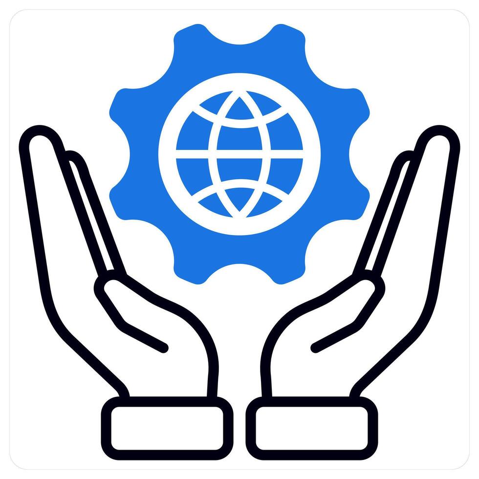 IT Governance icon in blue color vector