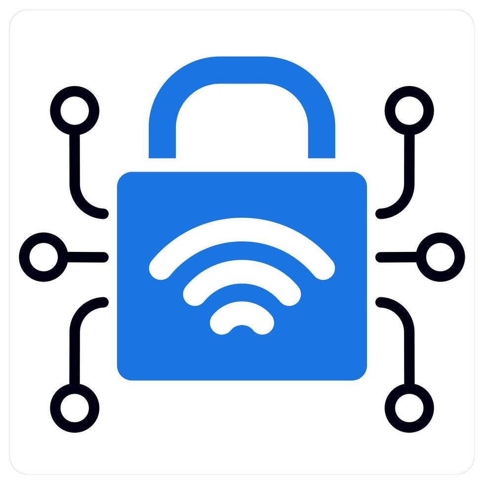 Secure Connection icon in blue color vector
