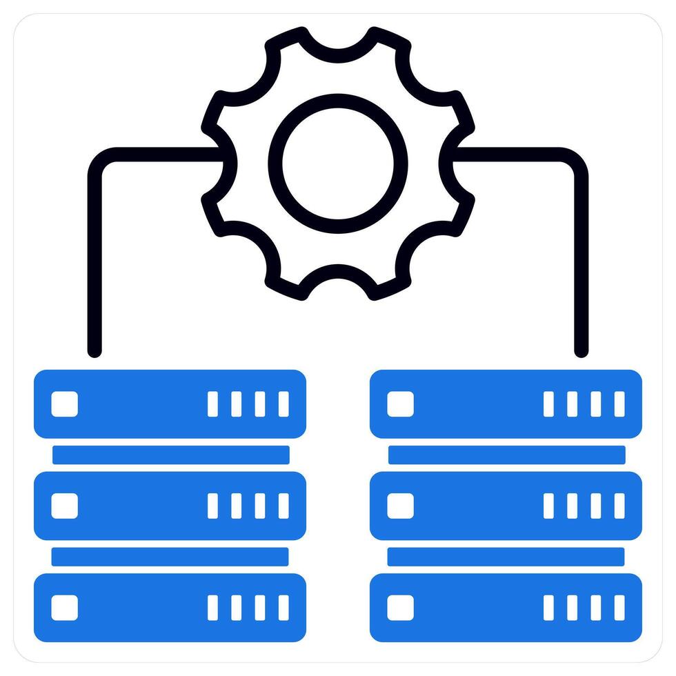 ITinfrastructure icon in blue color vector