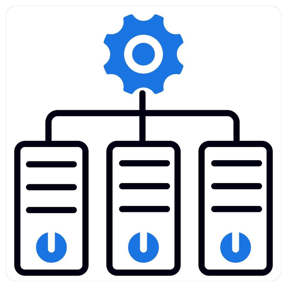 Hypervisor icon in blue color vector