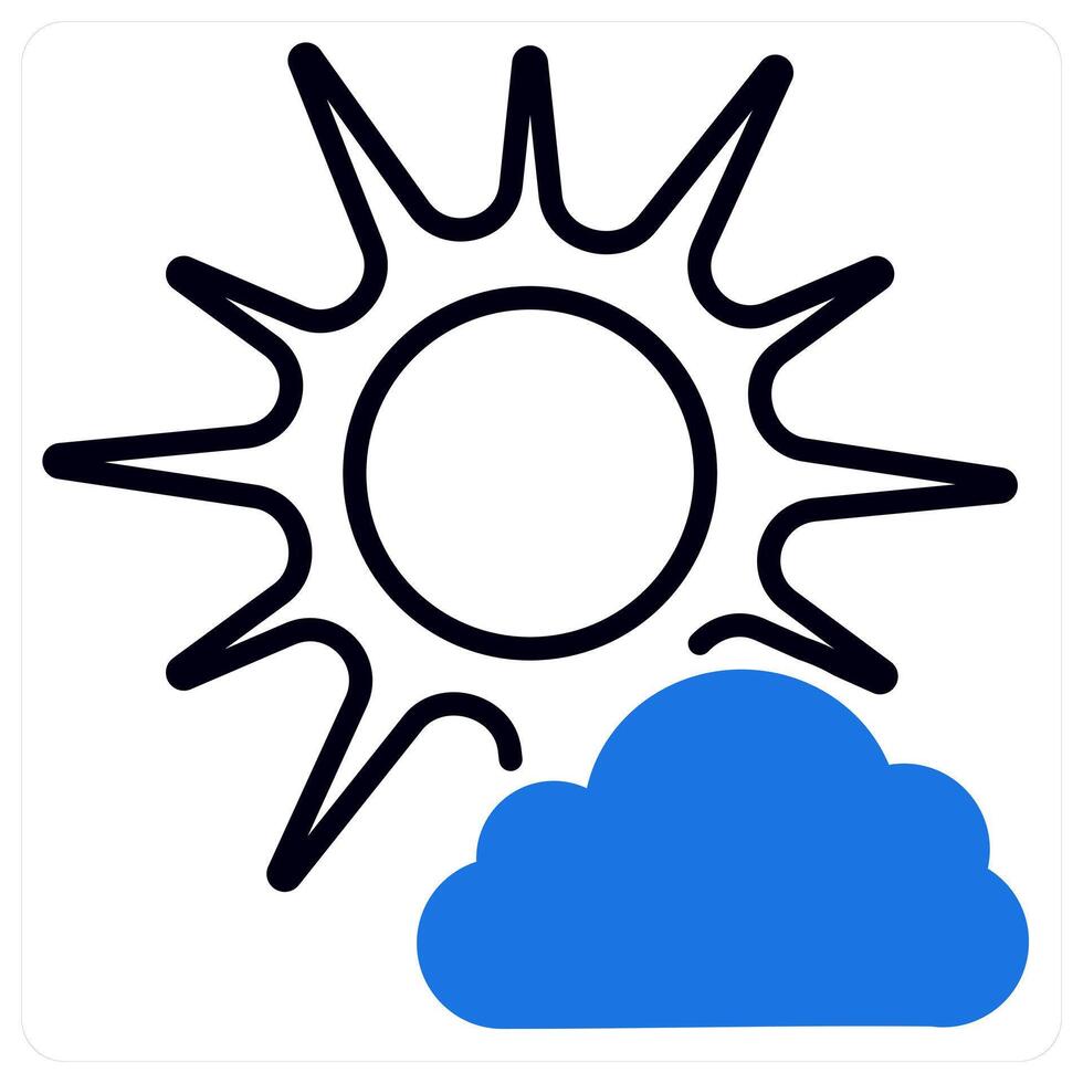 Little Cloud icon in blue color vector