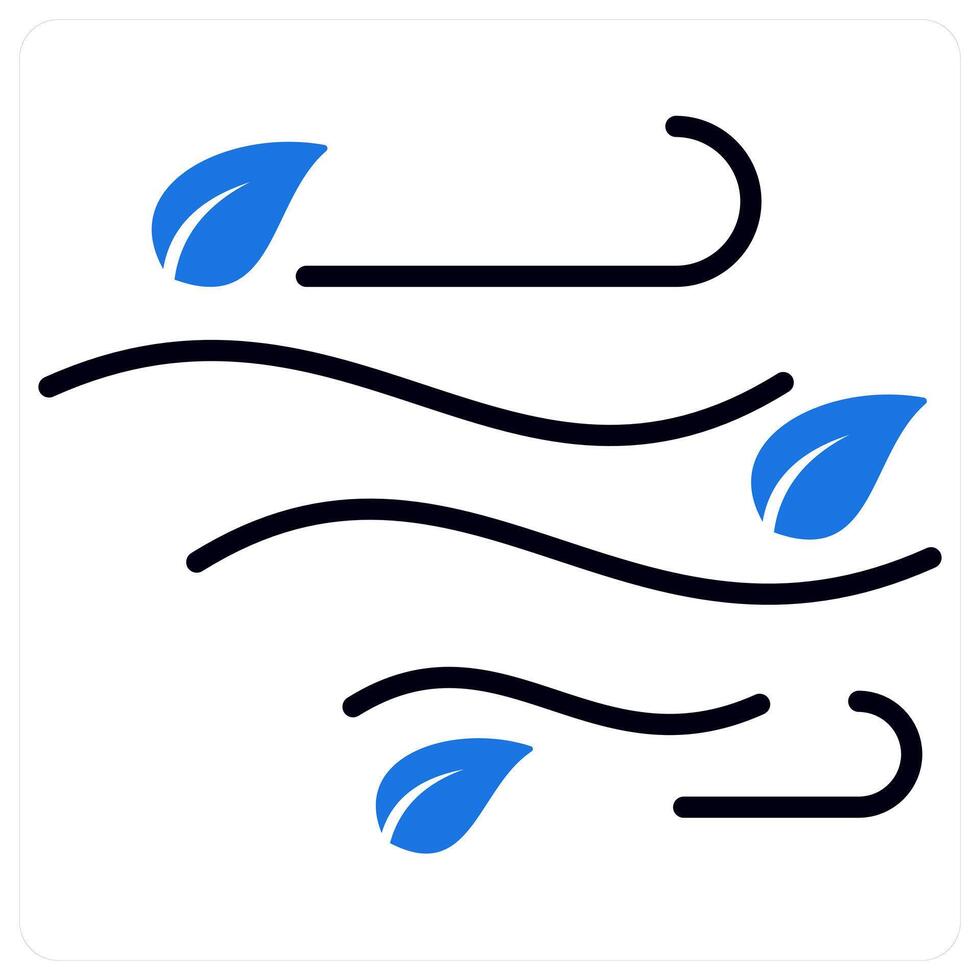 Wind icon in blue color vector