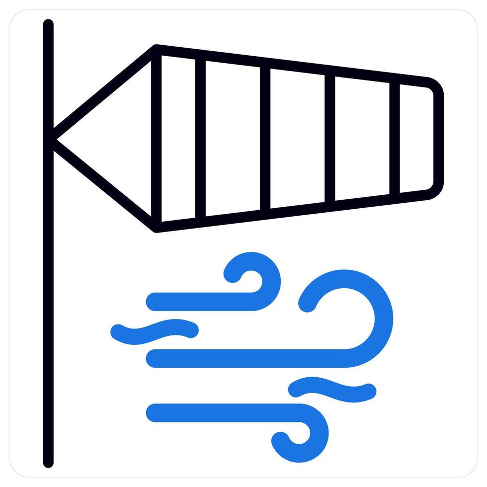 Wind Direction icon in blue color vector