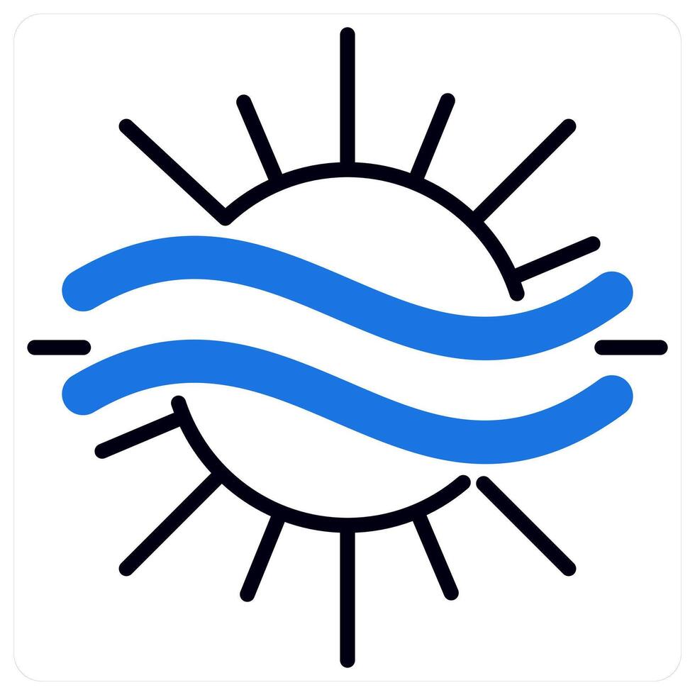 Haze icon in blue color vector