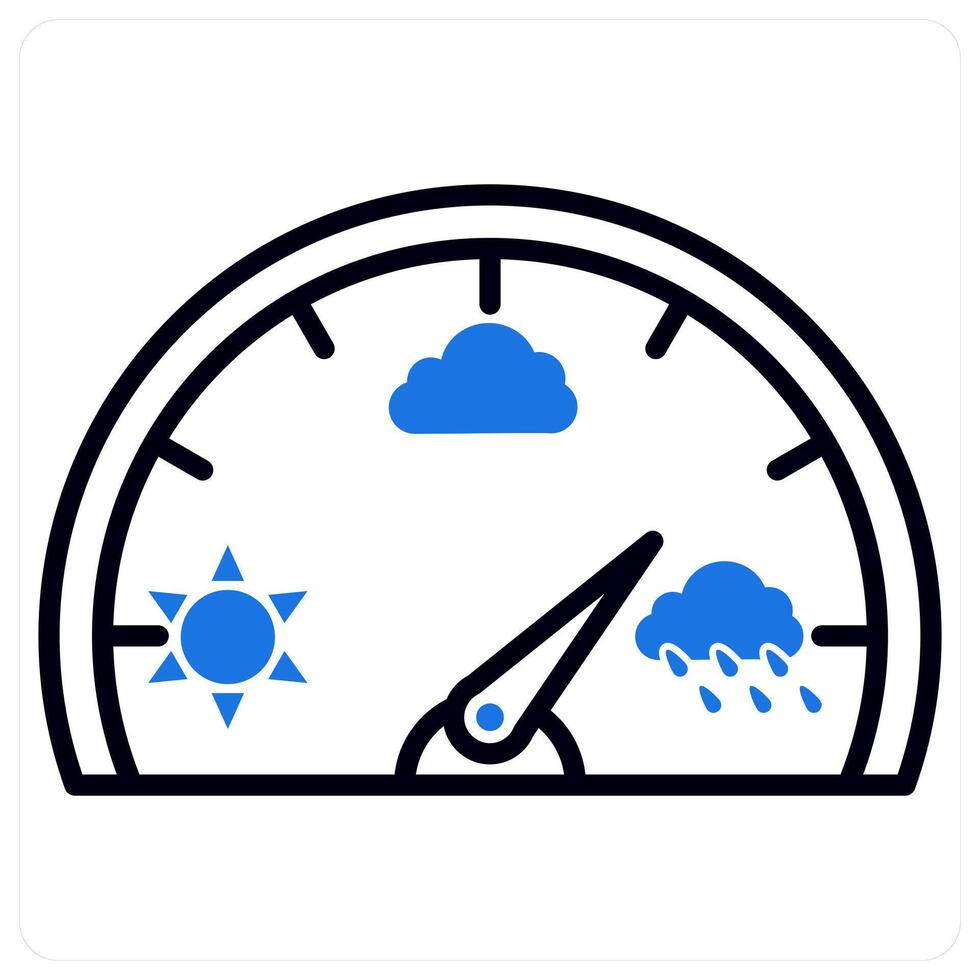 Barometer icon in blue color vector