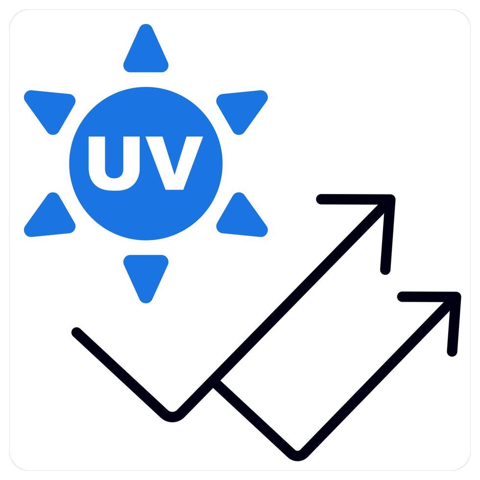 UV icon in blue color vector