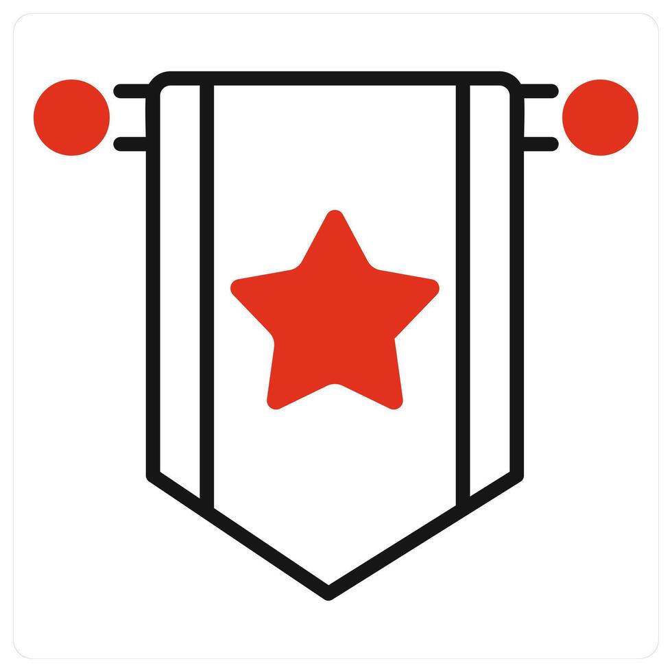 Flag icon in red color vector