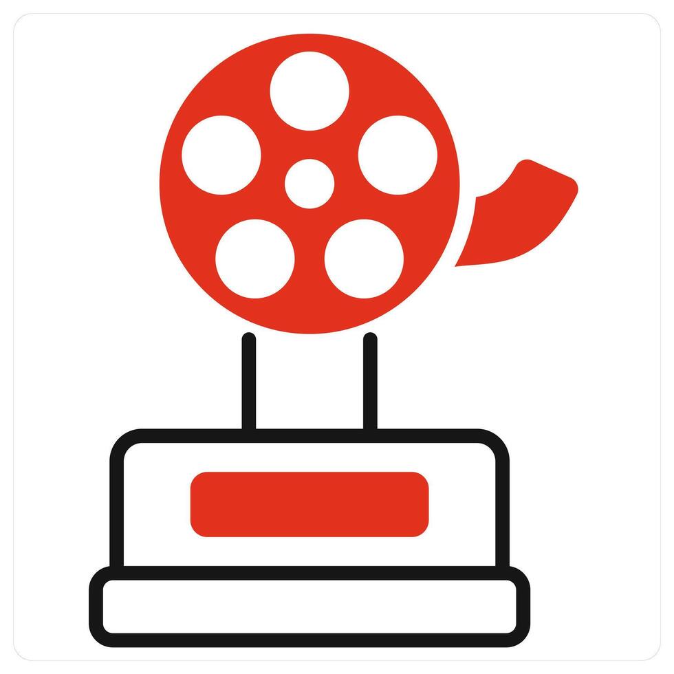 Movie Award icon in red color vector
