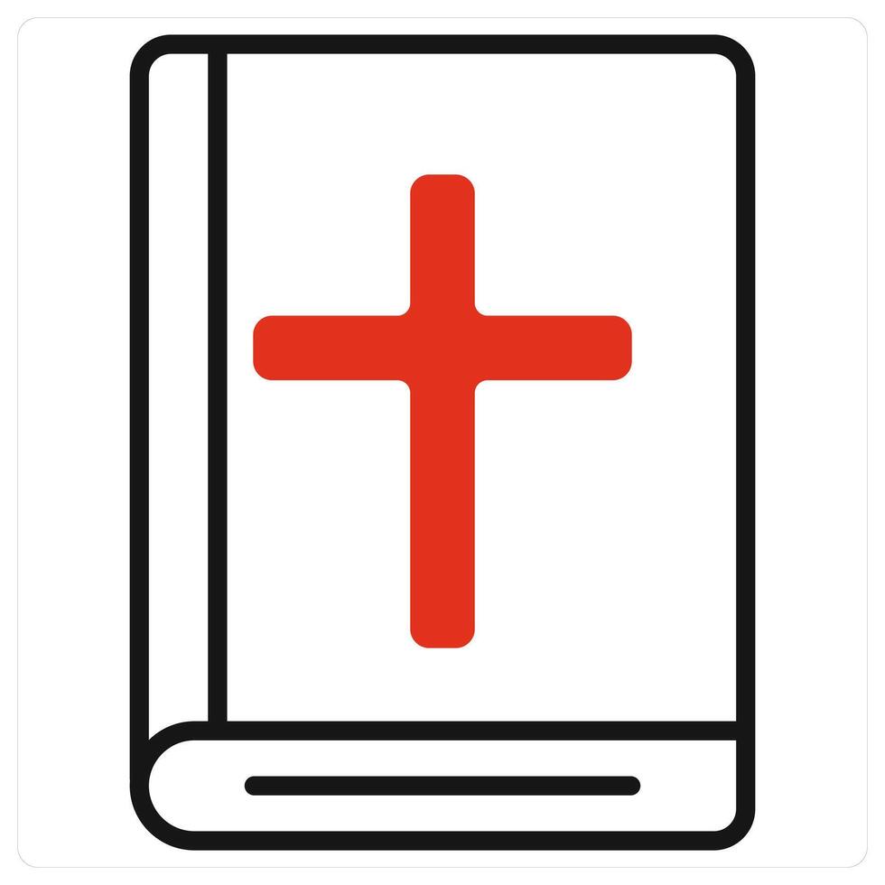 Holy Book icon in red color vector