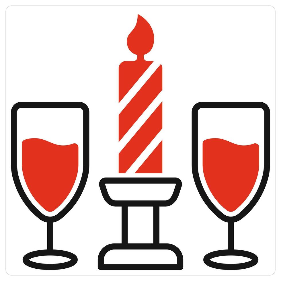 Dinner icon in red color vector