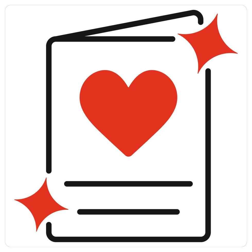 Greeting Card icon in red color vector