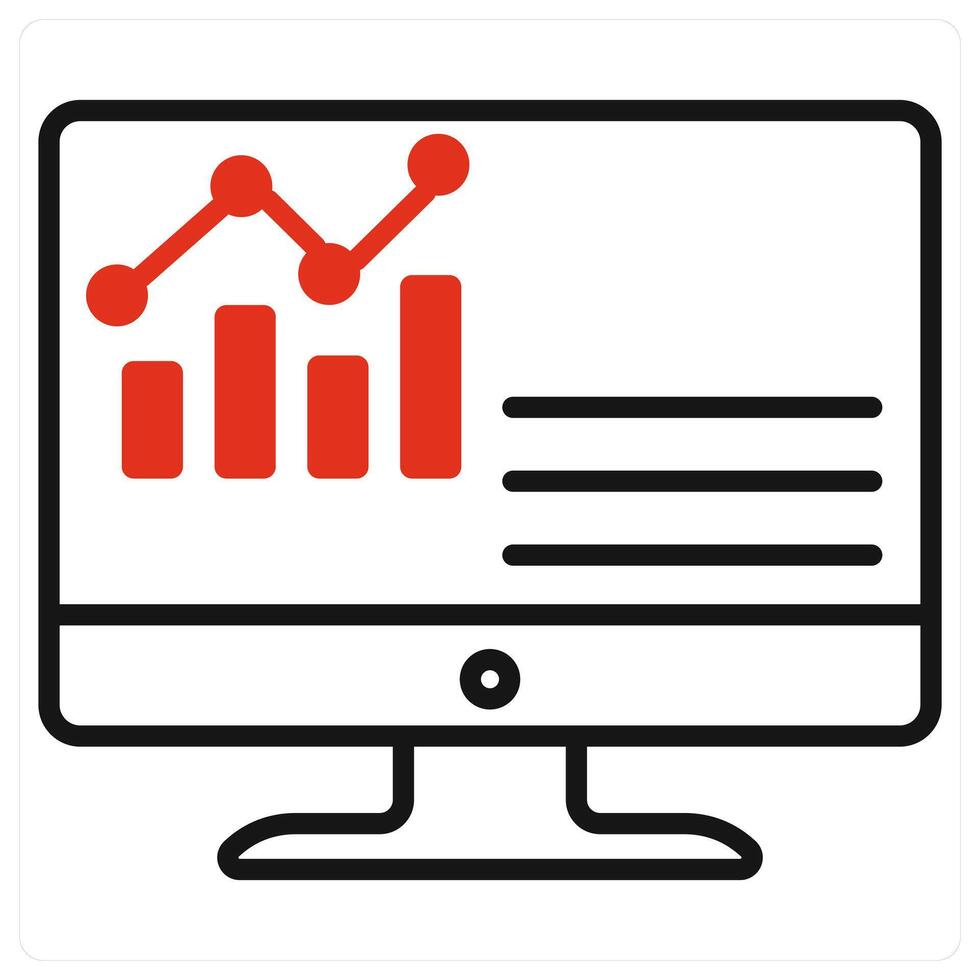 Dashboard icon in red color vector