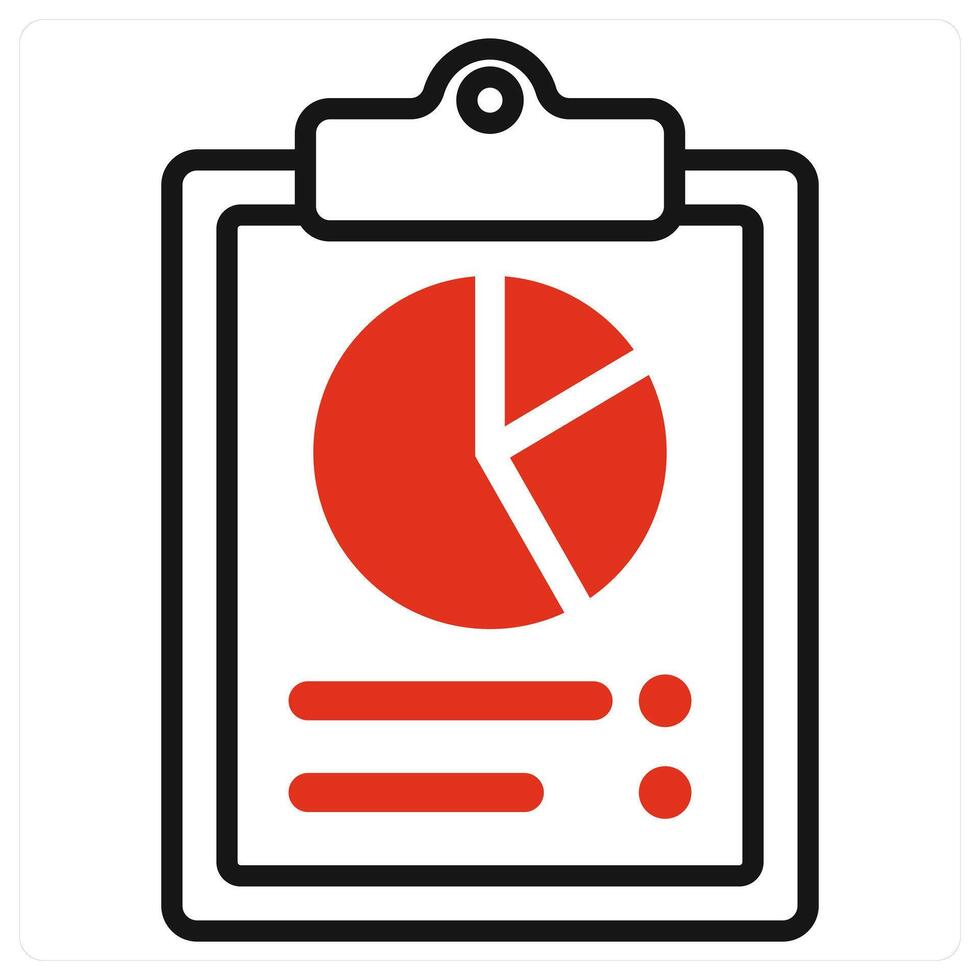 Sale Report icon in red color vector
