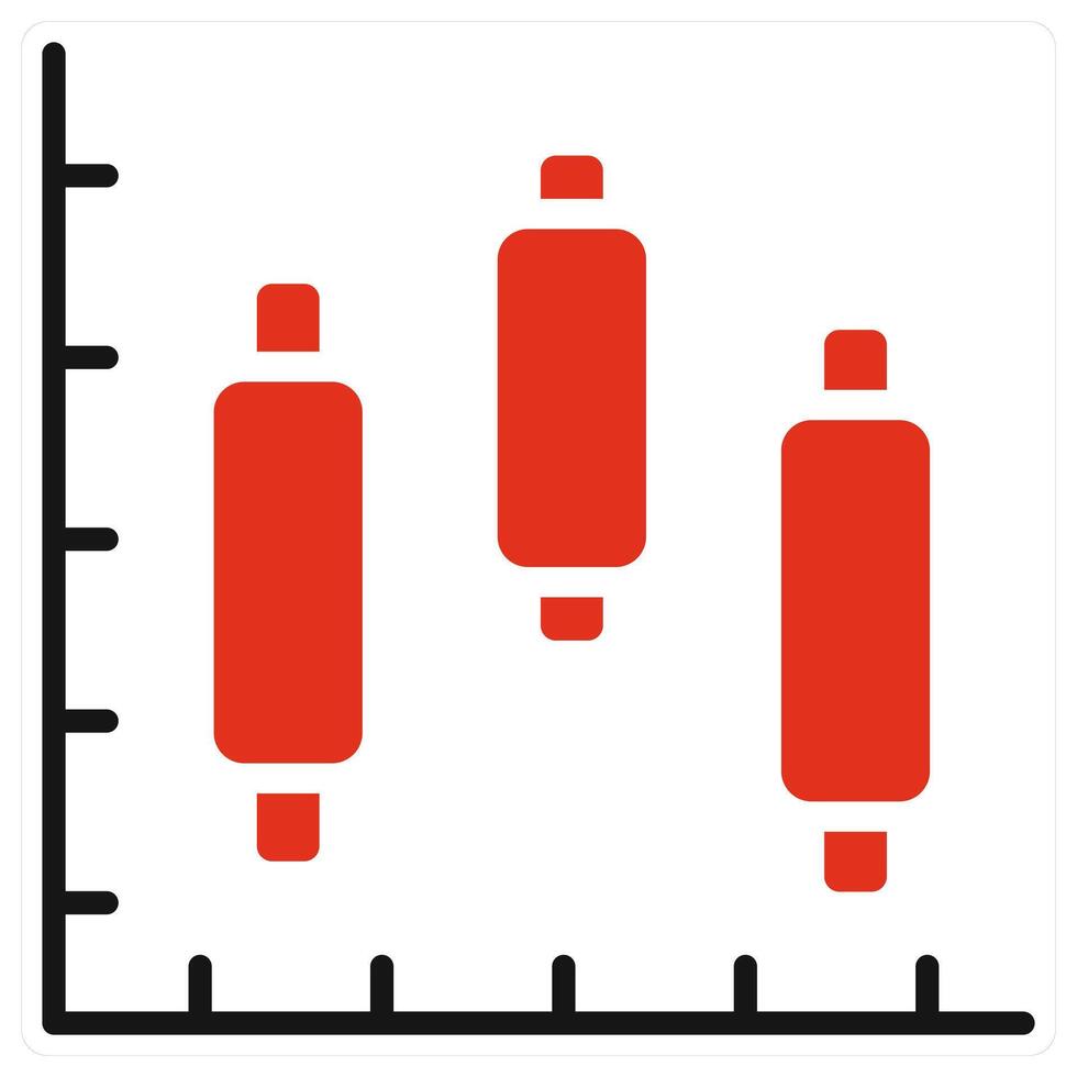 Intervals icon in red color vector