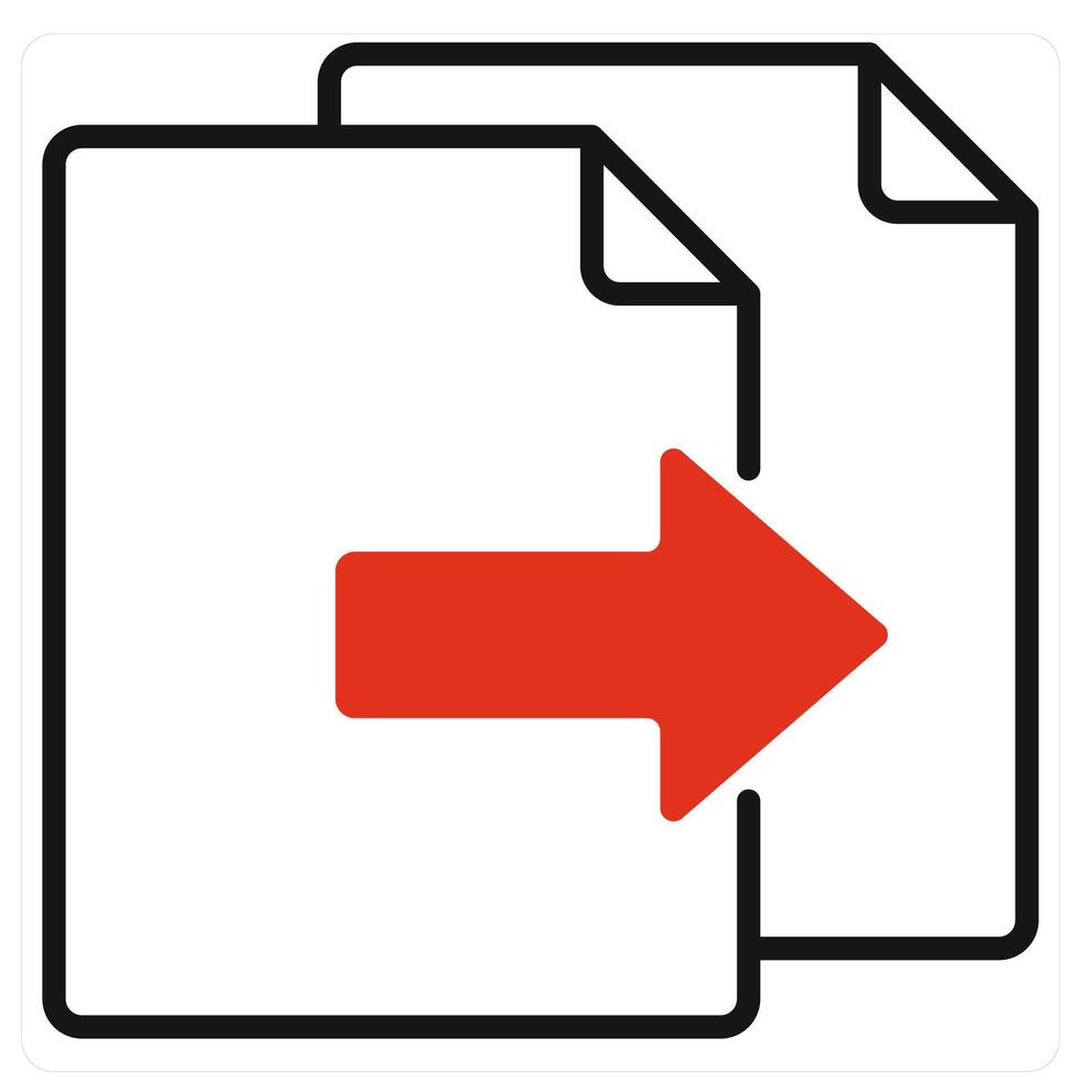 Copy File icon in red color 56987211 Vector Art at Vecteezy